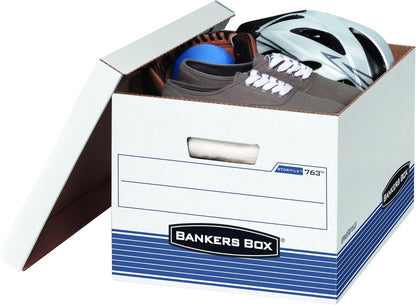 30-Pack Medium Duty File Storage Boxes with Lids, Fastfold Assembly, Letter/Legal, STOR, (0076316)