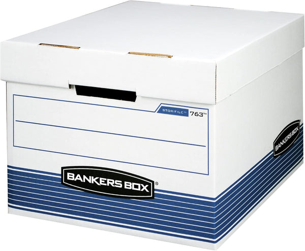 30-Pack Medium Duty File Storage Boxes with Lids, Fastfold Assembly, Letter/Legal, STOR, (0076316)