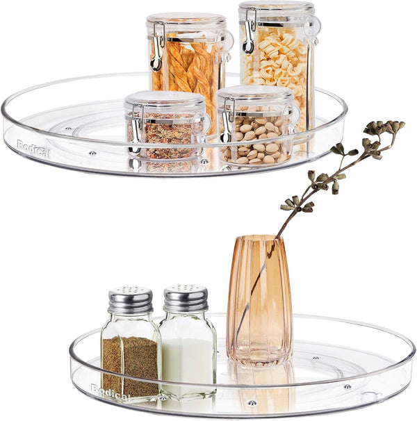 2-Pack Lazy Susan Turntable Organizer, 10.6" — Rotating Storage for Pantry & Cabinets