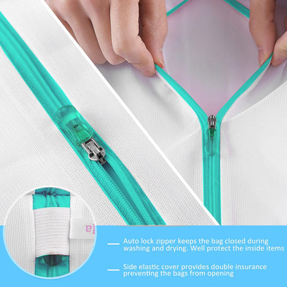 Mesh Laundry Bags for Delicates Durable Protective Wash Bags | Bra Wash Bag Travel Storage Bags for Intimates Lingerie, 4PCS (6.5 * 8In)