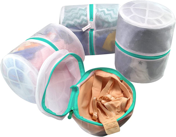 Mesh Laundry Bags for Delicates Durable Protective Wash Bags | Bra Wash Bag Travel Storage Bags for Intimates Lingerie, 4PCS (6.5 * 8In)